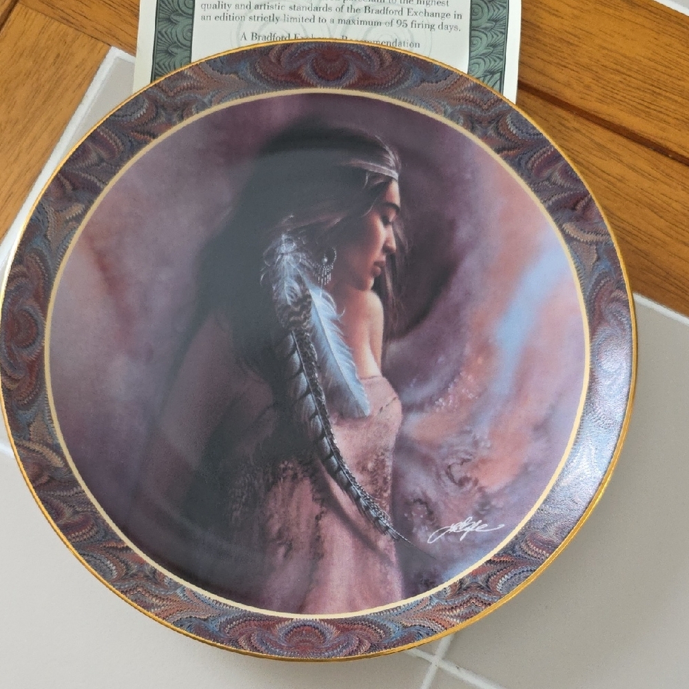 Bradford Exchange Decorative Plate , Warm Thoughts By Lee Bogle